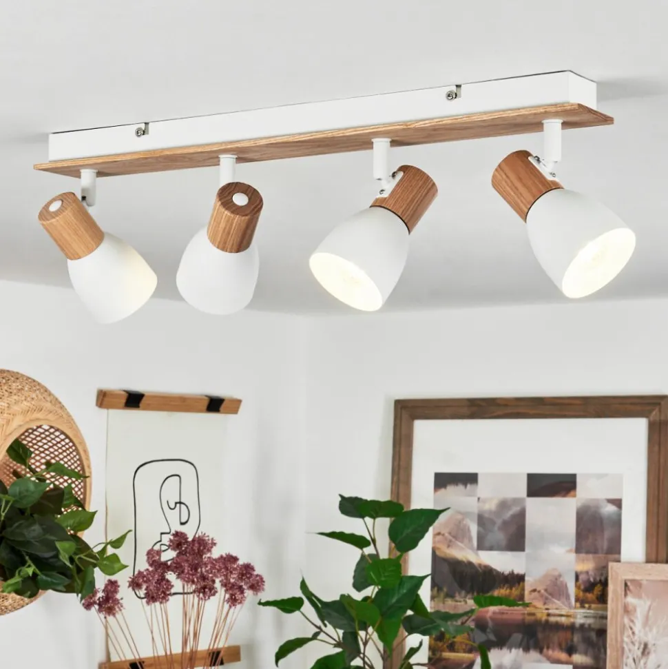 Plafonnier Kouek Ecru, Blanc, 4 Lumieres