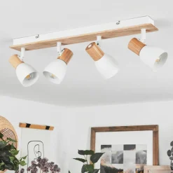 Plafonnier Kouek Ecru, Blanc, 4 Lumieres