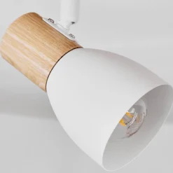 Plafonnier Kouek Ecru, Blanc, 4 Lumieres