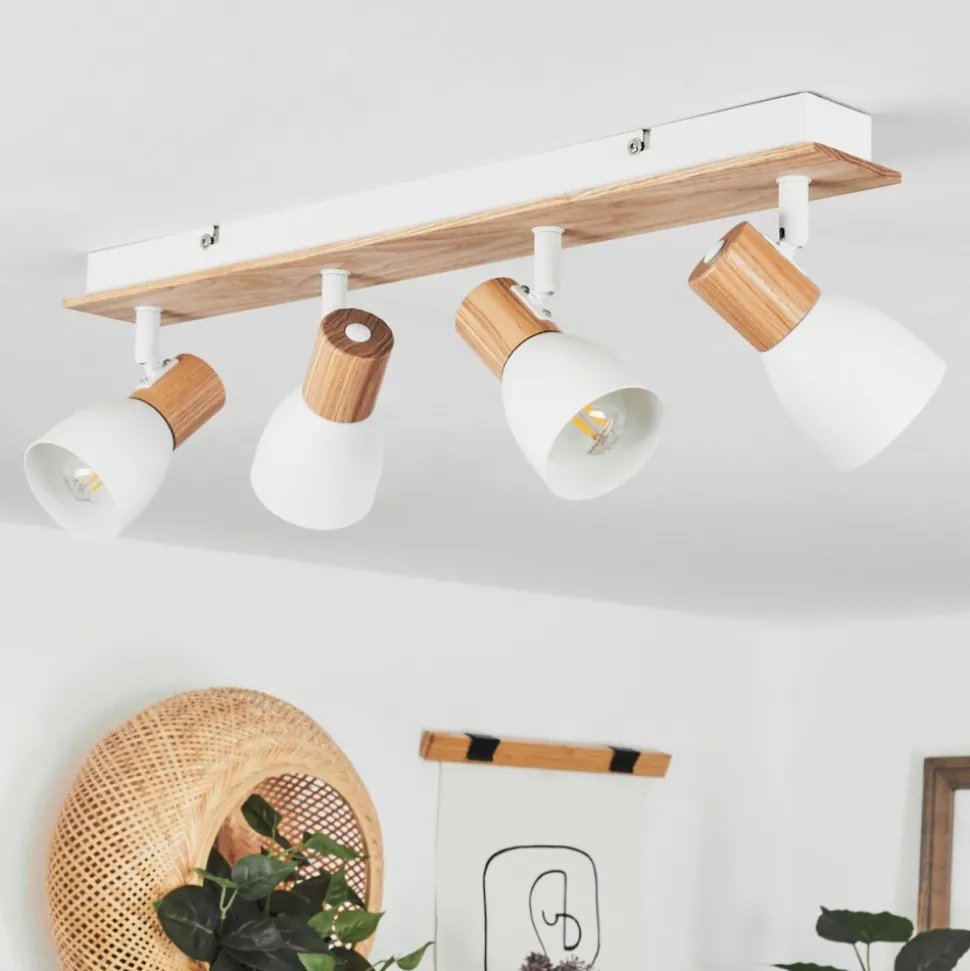 Plafonnier Kouek Ecru, Blanc, 4 Lumieres
