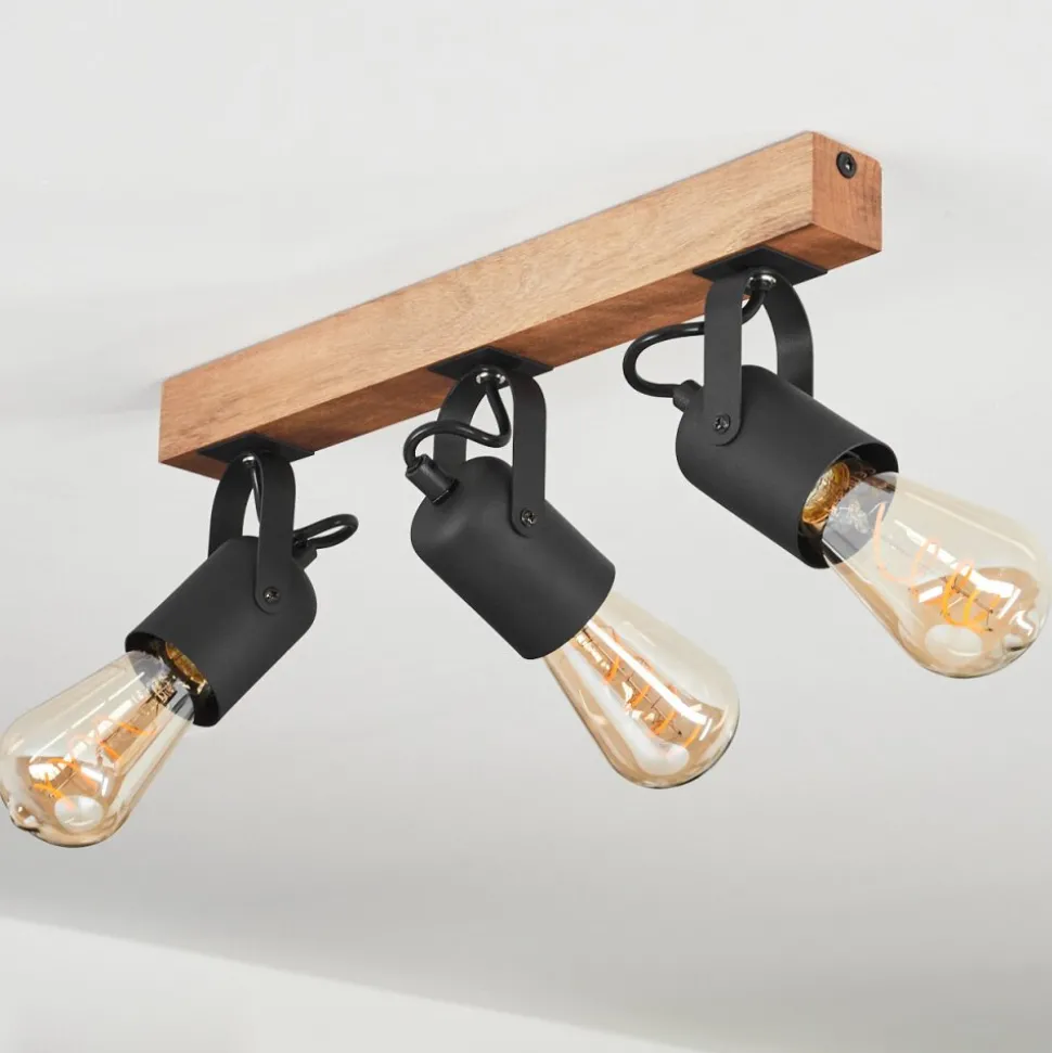Plafonnier Kouk Ecru, Noir, 3 Lumieres