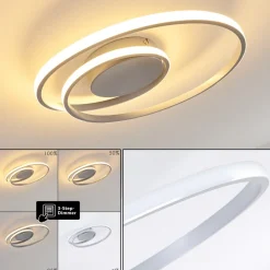 Plafonnier Leksund Led Argente, 1 Lumiere