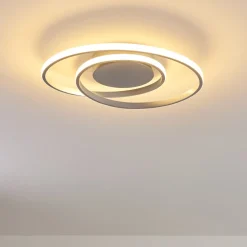 Plafonnier Leksund Led Argente, 1 Lumiere