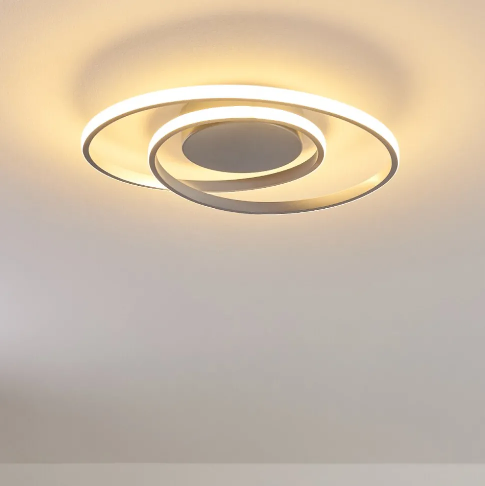 Plafonnier Leksund Led Argente, 1 Lumiere