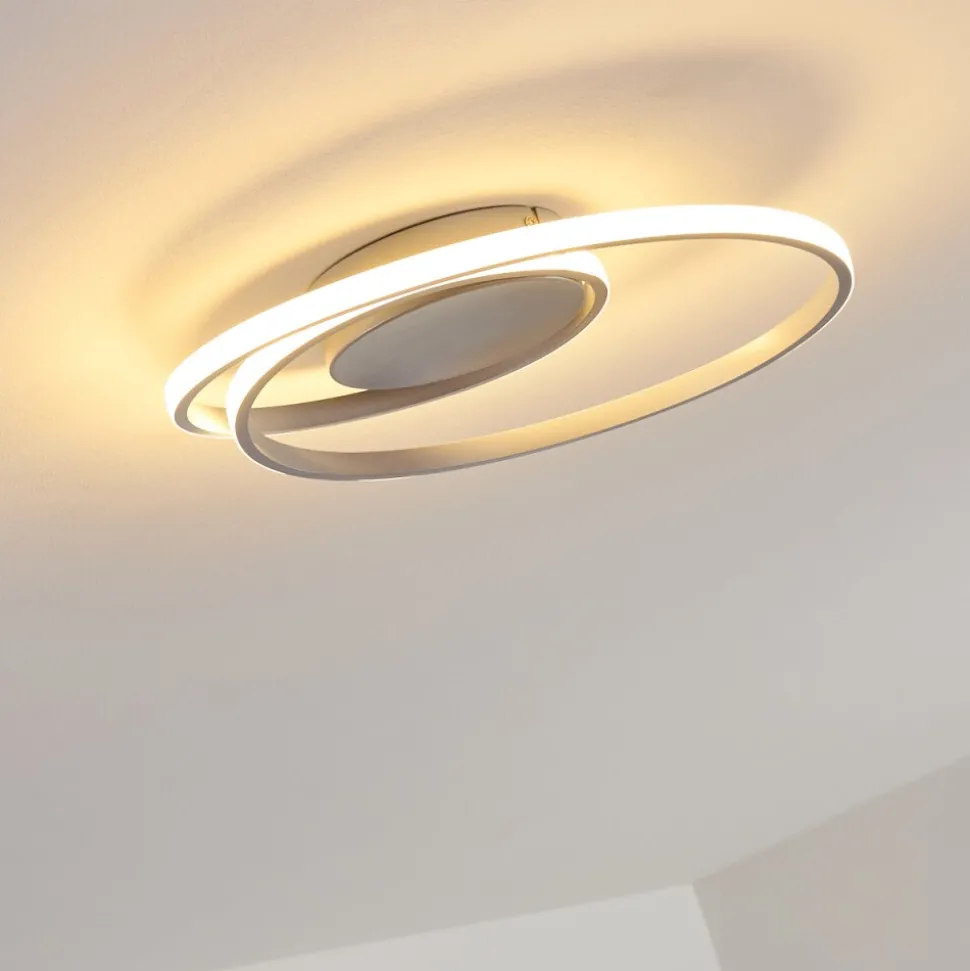 Plafonnier Leksund Led Argente, 1 Lumiere
