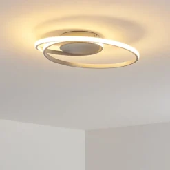 Plafonnier Leksund Led Argente, 1 Lumiere