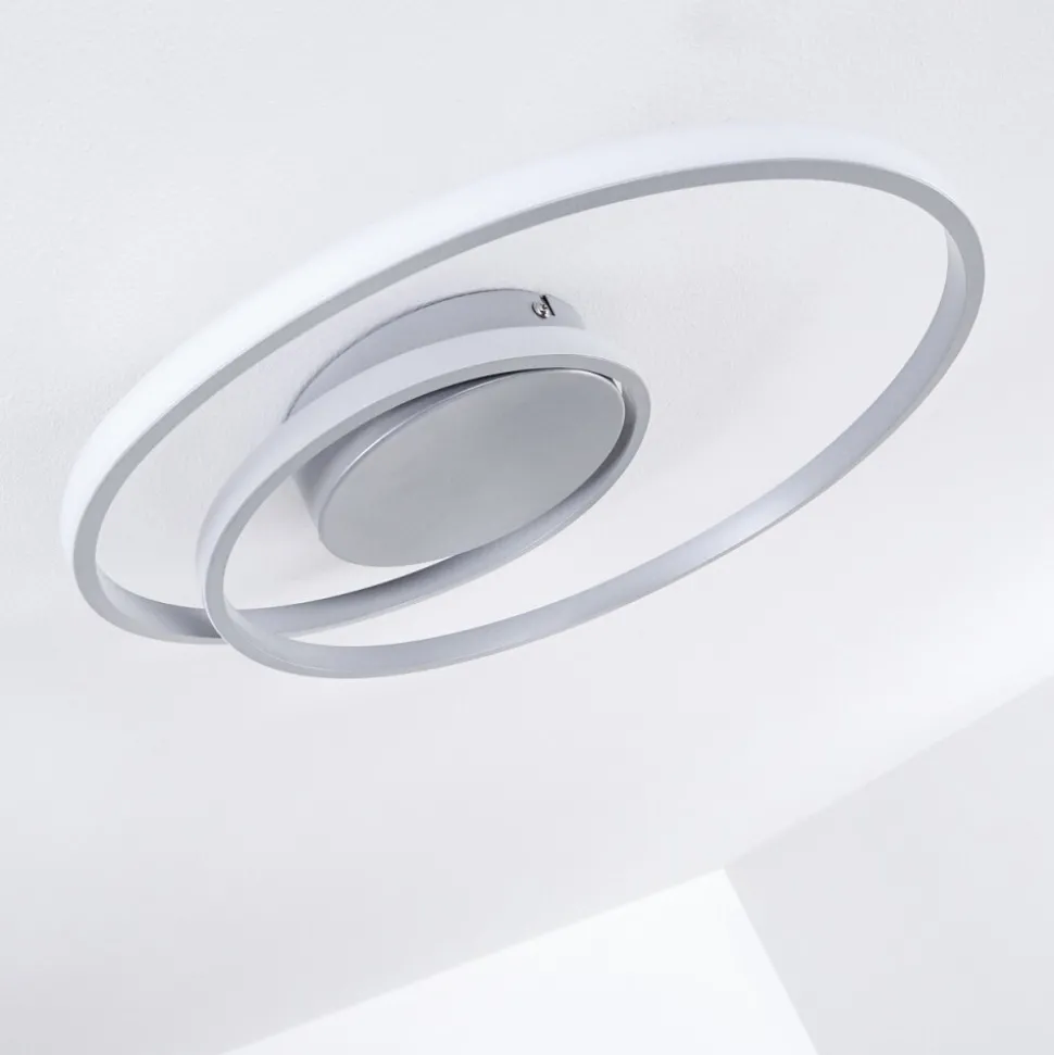 Plafonnier Leksund Led Argente, 1 Lumiere