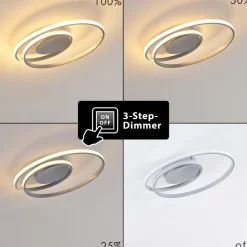 Plafonnier Leksund Led Argente, 1 Lumiere