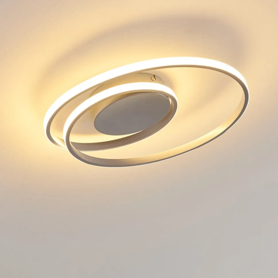 Plafonnier Leksund Led Argente, 1 Lumiere