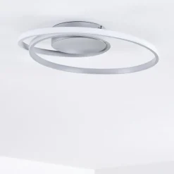 Plafonnier Leksund Led Argente, 1 Lumiere