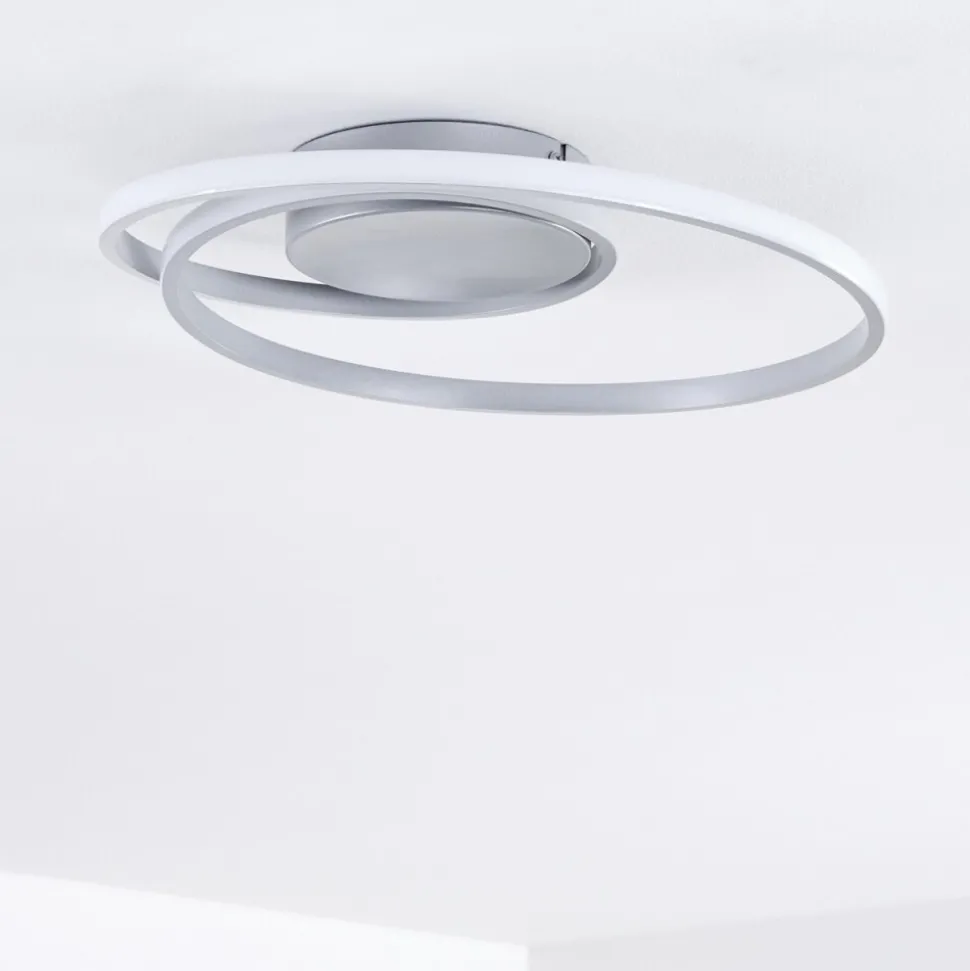 Plafonnier Leksund Led Argente, 1 Lumiere