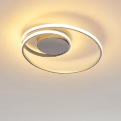 Plafonnier Leksund Led Argente, 1 Lumiere