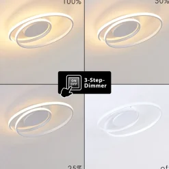 Plafonnier Leksund Led Blanc, 1 Lumiere