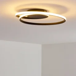 Plafonnier Leksund Led Noir, 1 Lumiere