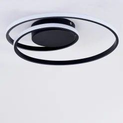 Plafonnier Leksund Led Noir, 1 Lumiere