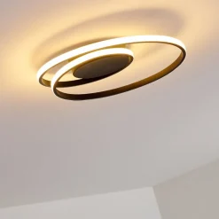 Plafonnier Leksund Led Noir, 1 Lumiere