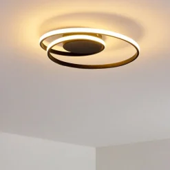 Plafonnier Leksund Led Noir, 1 Lumiere