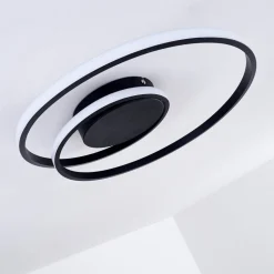 Plafonnier Leksund Led Noir, 1 Lumiere
