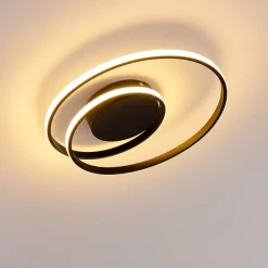 Plafonnier Leksund Led Noir, 1 Lumiere