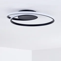 Plafonnier Leksund Led Noir, 1 Lumiere