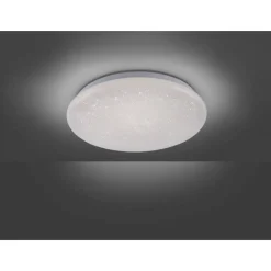 Plafonnier Leuchten Direkt Skyler Led Blanc, 1 Lumiere, Detecteur De Mouvement