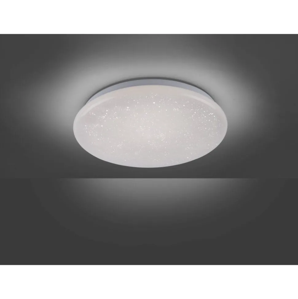 Plafonnier Leuchten Direkt Skyler Led Blanc, 1 Lumiere, Detecteur De Mouvement