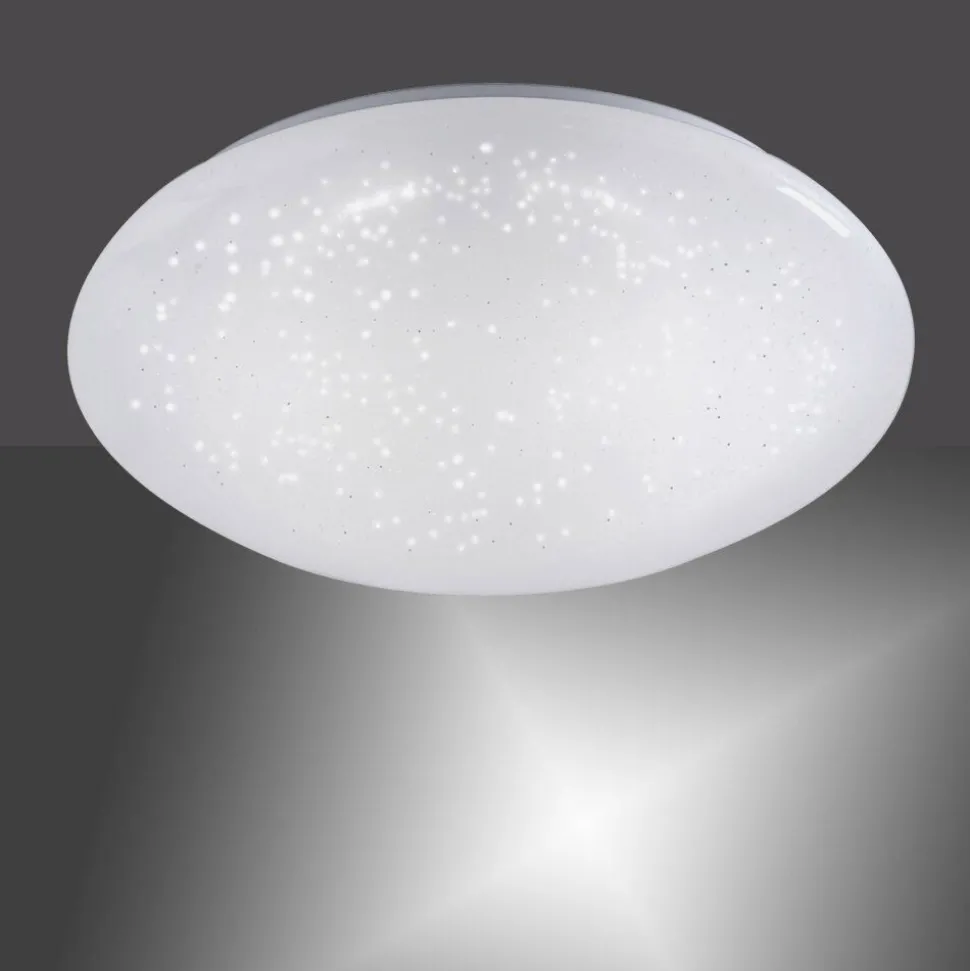 Plafonnier Leuchten Direkt Skyler Led Blanc, 1 Lumiere, Detecteur De Mouvement