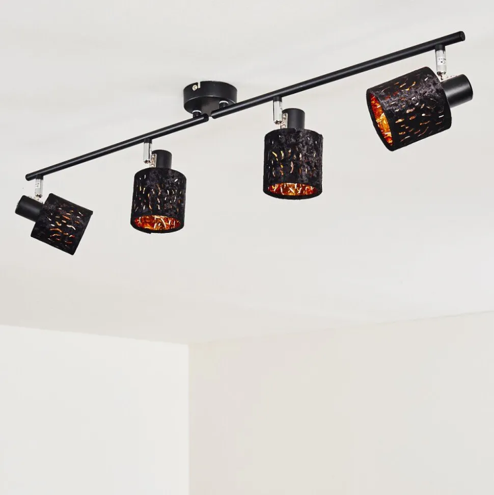 Plafonnier Liared Noir, 4 Lumieres