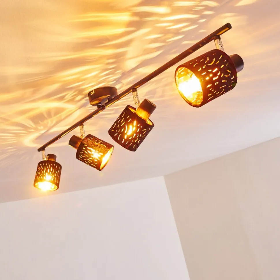 Plafonnier Liared Noir, 4 Lumieres