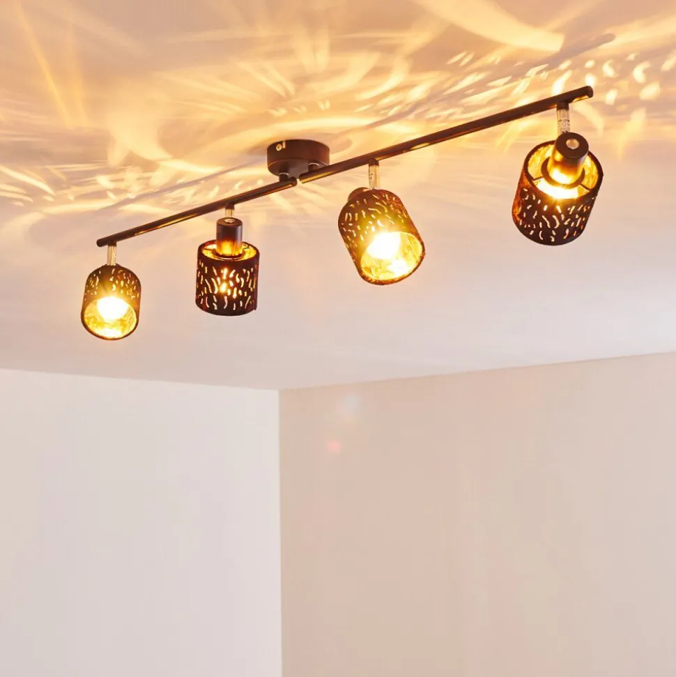 Plafonnier Liared Noir, 4 Lumieres