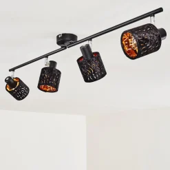 Plafonnier Liared Noir, 4 Lumieres