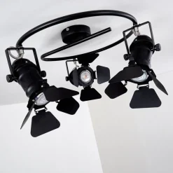 Plafonnier Lichinga Noir, 3 Lumieres