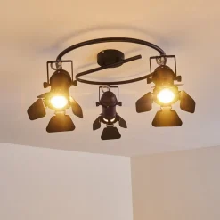 Plafonnier Lichinga Noir, 3 Lumieres