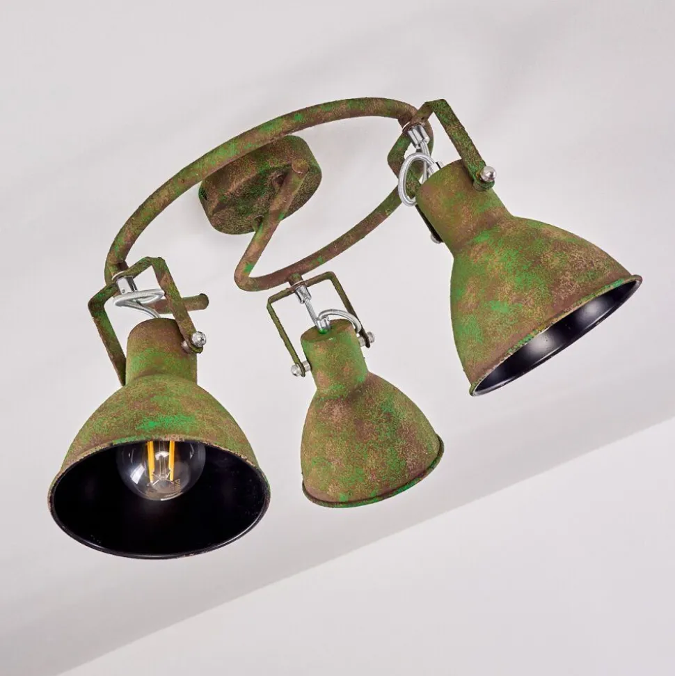 Plafonnier Lisele Vert, Rouille, 3 Lumieres