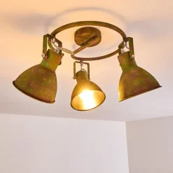 Plafonnier Lisele Vert, Rouille, 3 Lumieres