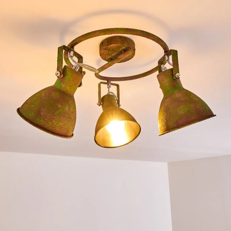 Plafonnier Lisele Vert, Rouille, 3 Lumieres