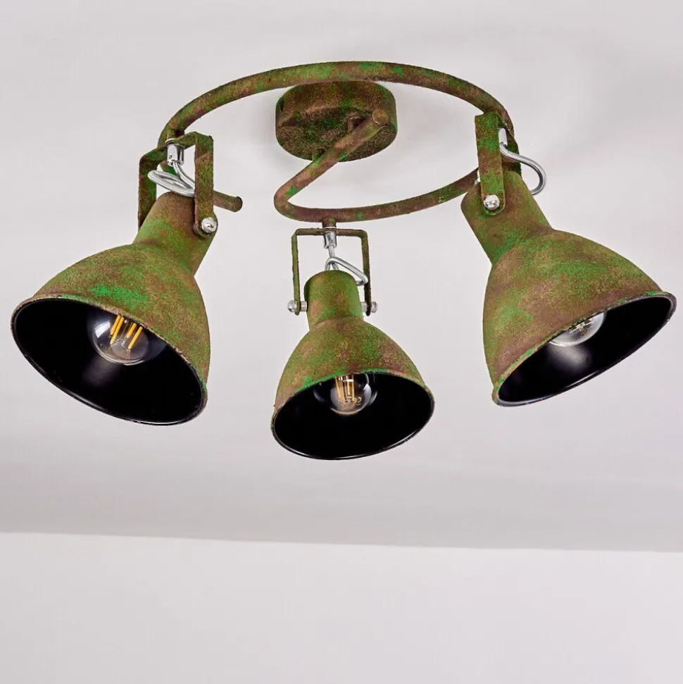 Plafonnier Lisele Vert, Rouille, 3 Lumieres
