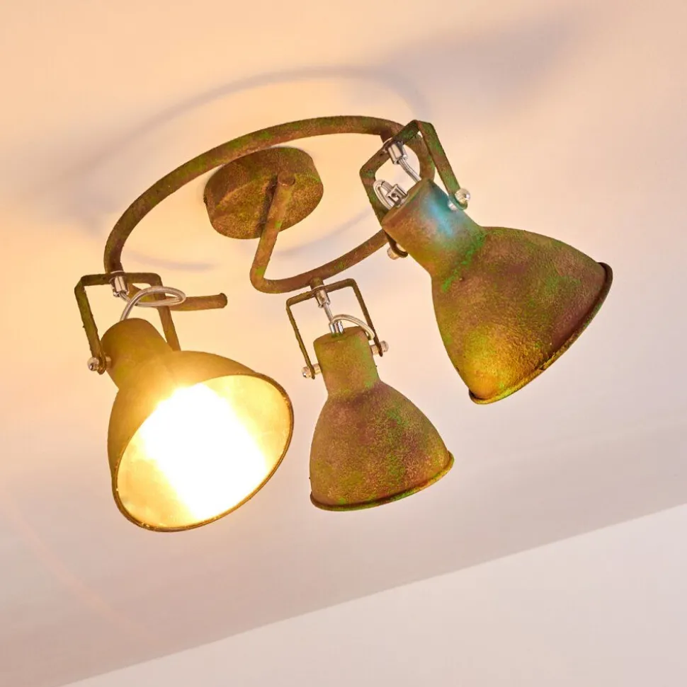 Plafonnier Lisele Vert, Rouille, 3 Lumieres