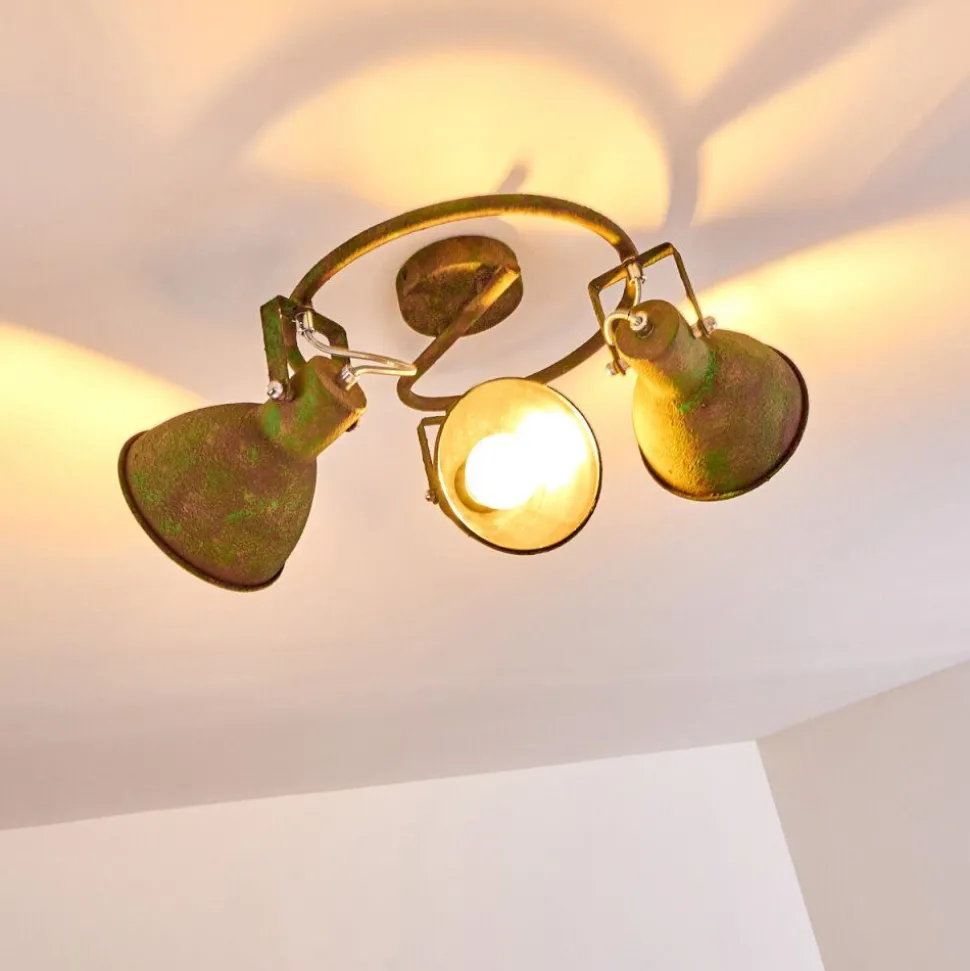 Plafonnier Lisele Vert, Rouille, 3 Lumieres