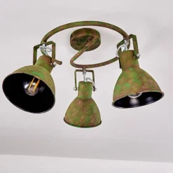 Plafonnier Lisele Vert, Rouille, 3 Lumieres