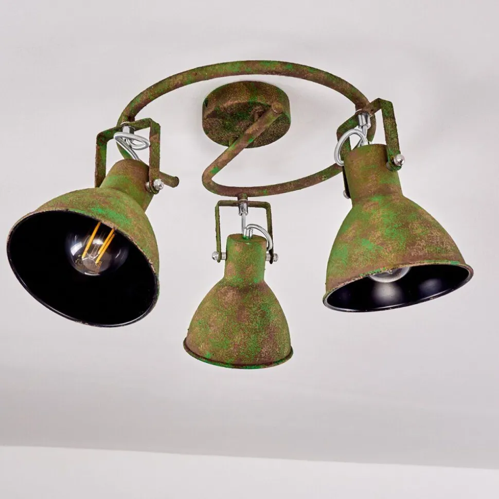 Plafonnier Lisele Vert, Rouille, 3 Lumieres