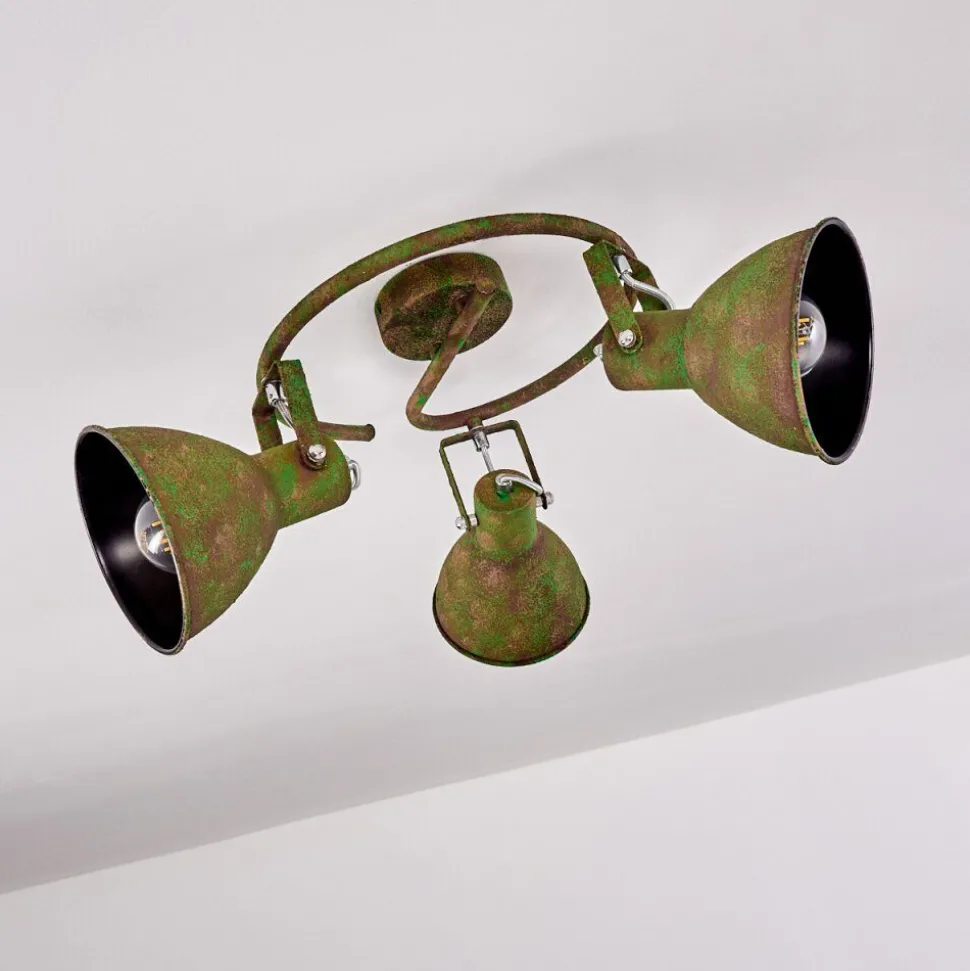 Plafonnier Lisele Vert, Rouille, 3 Lumieres