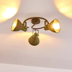 Plafonnier Lisele Vert, Rouille, 3 Lumieres