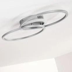 Plafonnier Lithgow Led Argente, 1 Lumiere