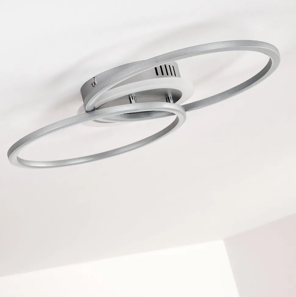 Plafonnier Lithgow Led Argente, 1 Lumiere