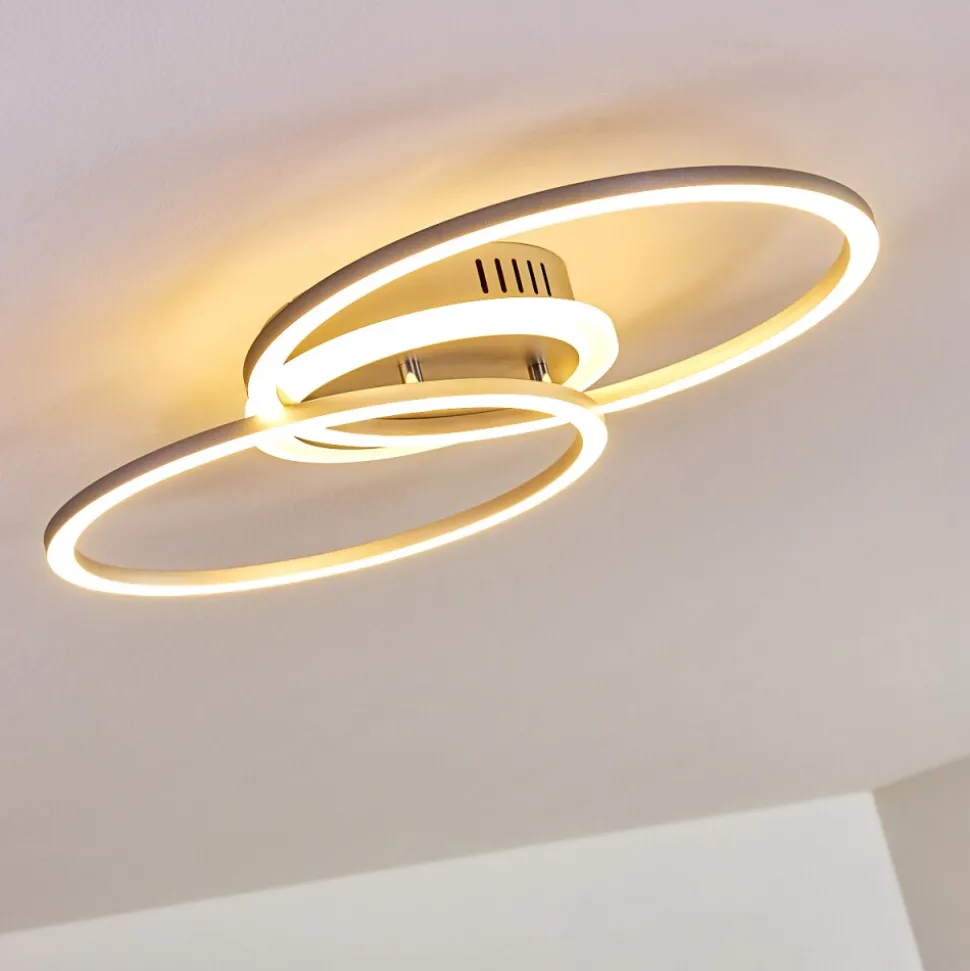 Plafonnier Lithgow Led Argente, 1 Lumiere