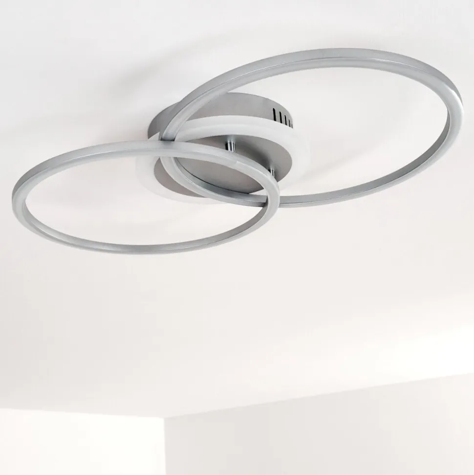 Plafonnier Lithgow Led Argente, 1 Lumiere