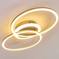 Plafonnier Lithgow Led Argente, 1 Lumiere