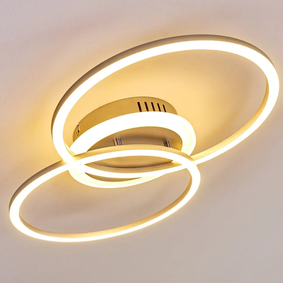 Plafonnier Lithgow Led Argente, 1 Lumiere