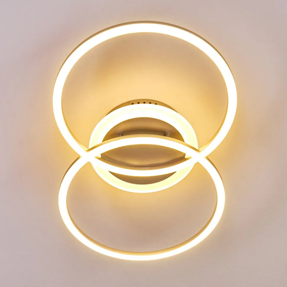Plafonnier Lithgow Led Argente, 1 Lumiere